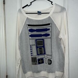 Star Wars White and Gray Knit Top